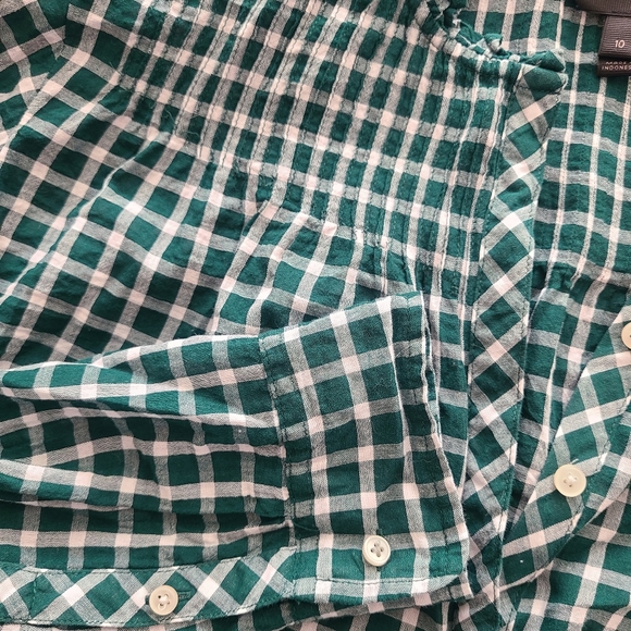 J.Crew windowpane print popover top - Picture 6 of 6